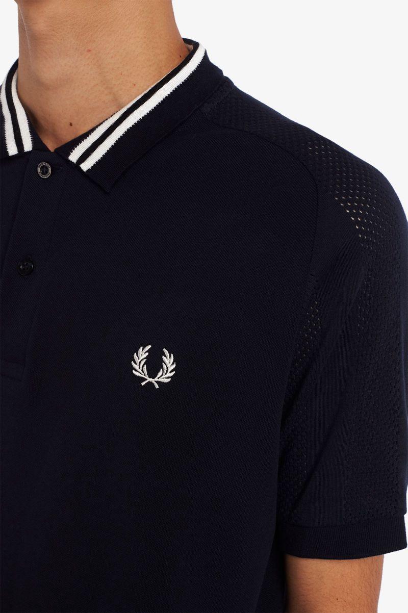 Navy Fred Perry Raglan Sleeve Polo Men's Shirts | PH 1522WNBY